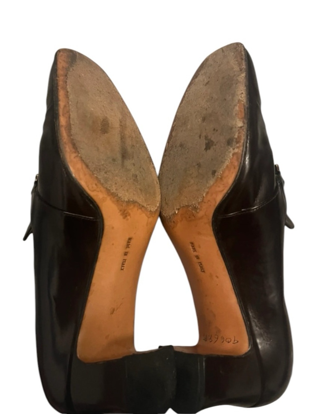 vintage Salvatore Ferragamo black leather pumps dark academia - Picture 5 of 7